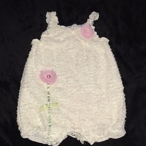 Easter girl ruffle romper 12 months Nannette baby